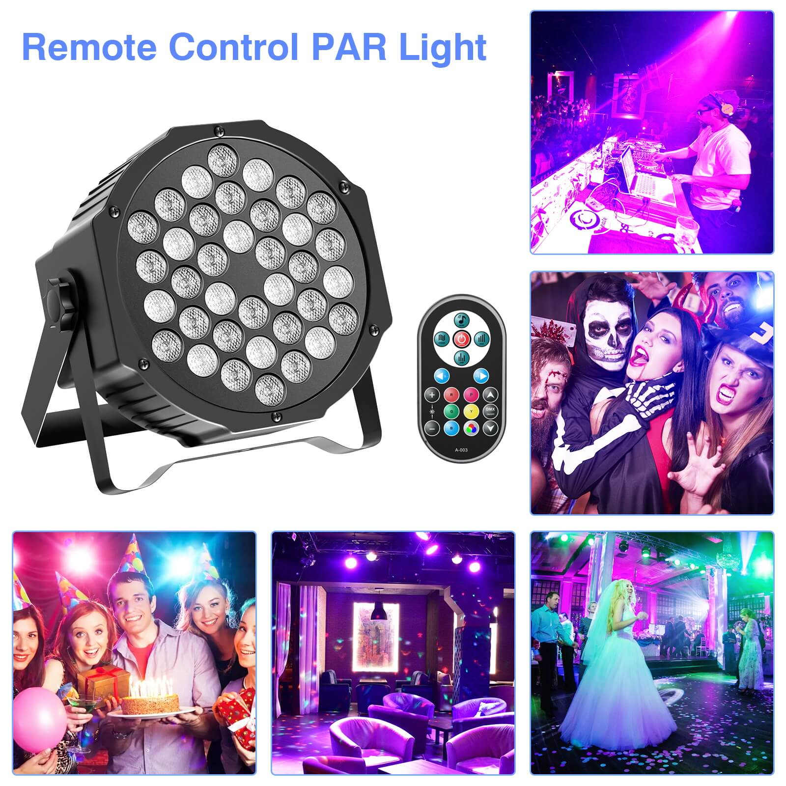 U'King 4PCS/8PCS 36LED Par Lig - Audio Music Dj review and price