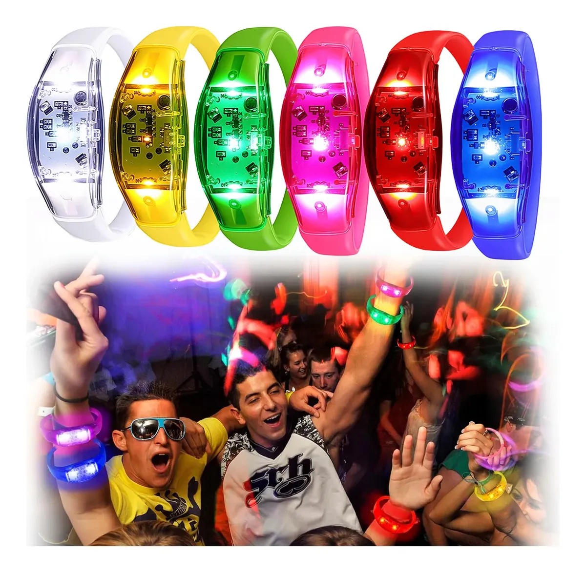 6PCS LED Bracelets Sound Activ - Audio Music Dj review and price