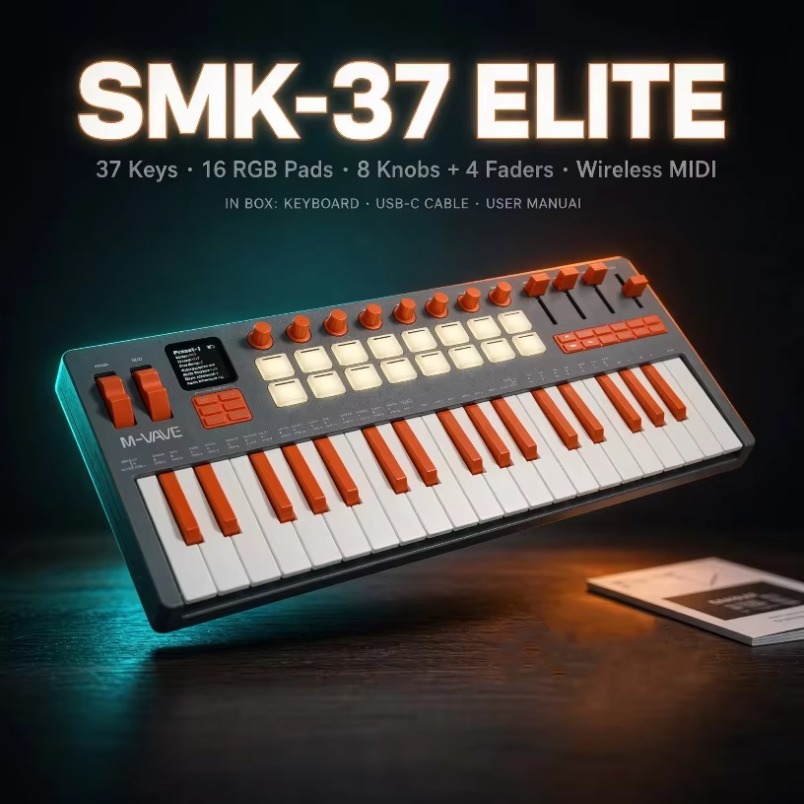 M-VAVE SMK-37 Elite MIDI Keybo - Midi Controller Pad review and price