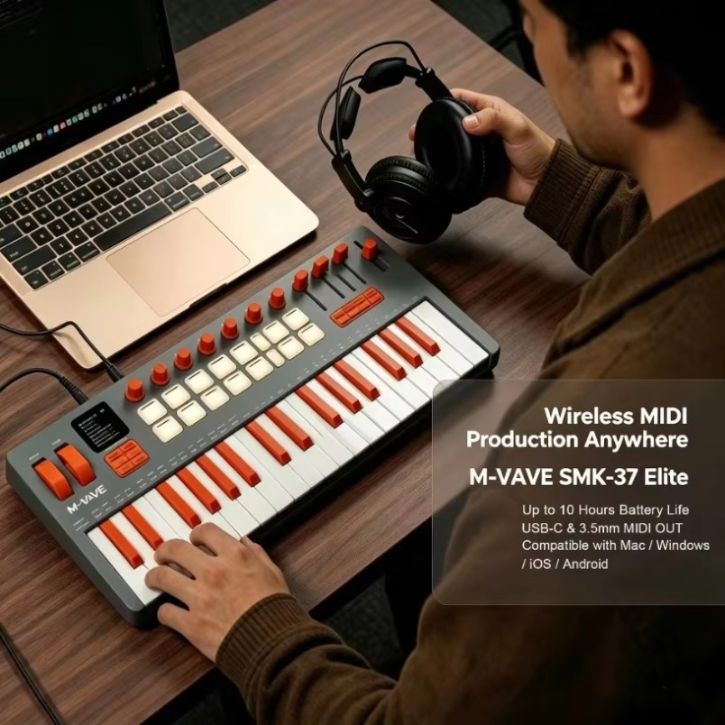 M-VAVE SMK-37 Elite MIDI Keybo - Midi Controller Pad review and price